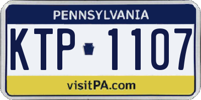 PA license plate KTP1107