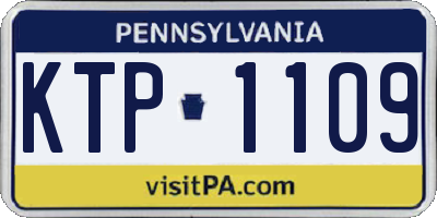 PA license plate KTP1109