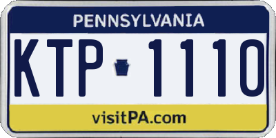 PA license plate KTP1110
