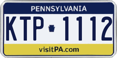 PA license plate KTP1112