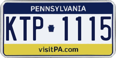 PA license plate KTP1115