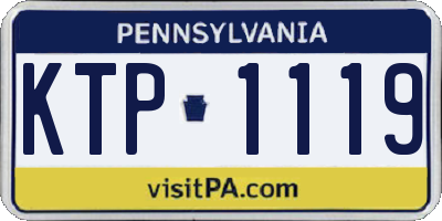 PA license plate KTP1119