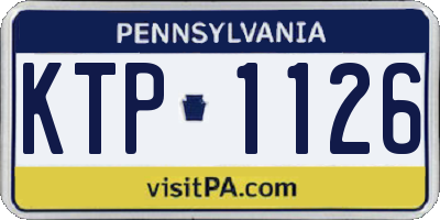 PA license plate KTP1126
