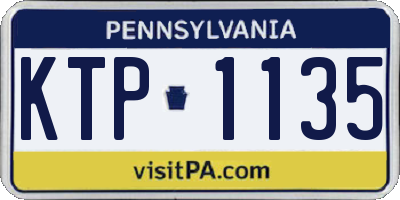 PA license plate KTP1135