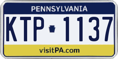 PA license plate KTP1137