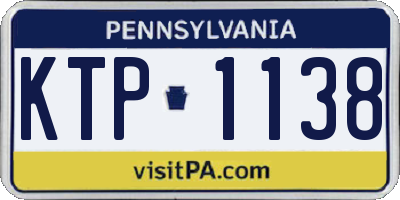 PA license plate KTP1138