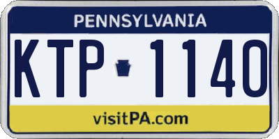 PA license plate KTP1140