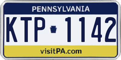 PA license plate KTP1142