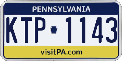 PA license plate KTP1143
