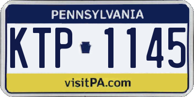 PA license plate KTP1145