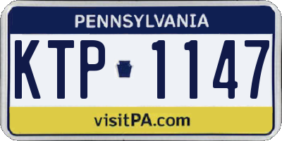 PA license plate KTP1147