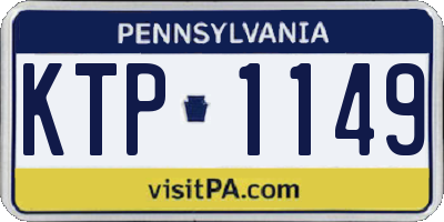 PA license plate KTP1149