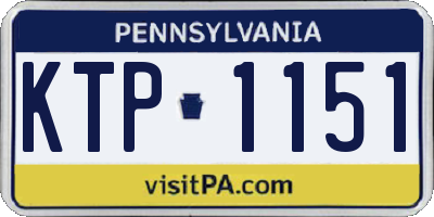 PA license plate KTP1151