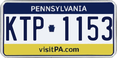 PA license plate KTP1153