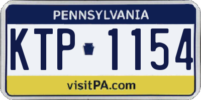 PA license plate KTP1154