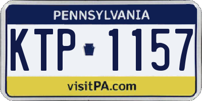 PA license plate KTP1157