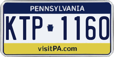 PA license plate KTP1160