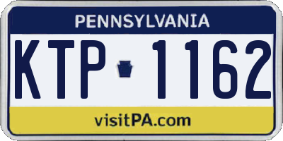 PA license plate KTP1162