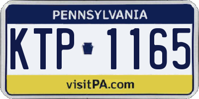PA license plate KTP1165