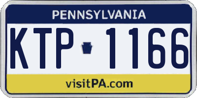 PA license plate KTP1166