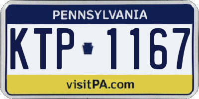 PA license plate KTP1167