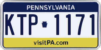 PA license plate KTP1171