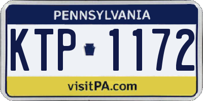 PA license plate KTP1172
