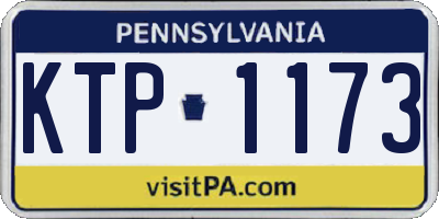 PA license plate KTP1173