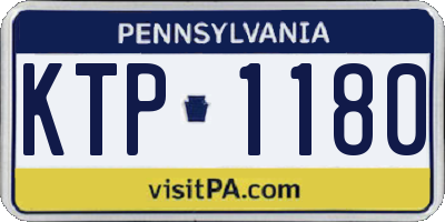 PA license plate KTP1180