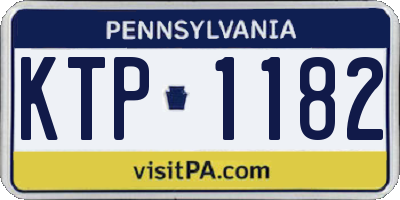 PA license plate KTP1182