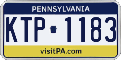 PA license plate KTP1183
