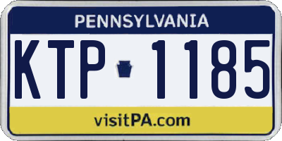 PA license plate KTP1185
