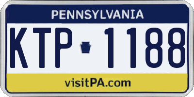 PA license plate KTP1188
