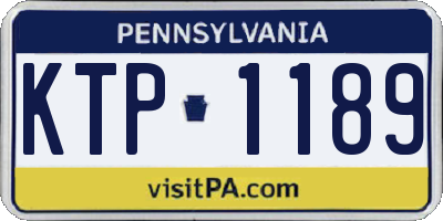 PA license plate KTP1189