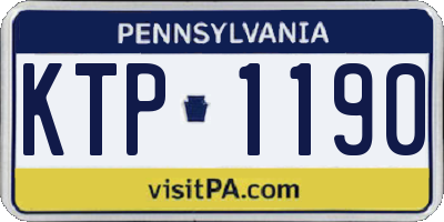 PA license plate KTP1190