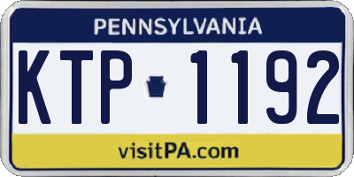 PA license plate KTP1192