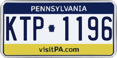 PA license plate KTP1196