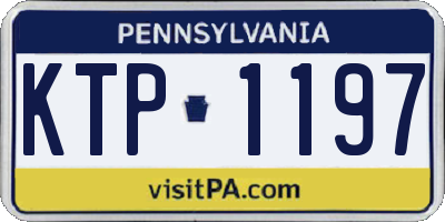 PA license plate KTP1197