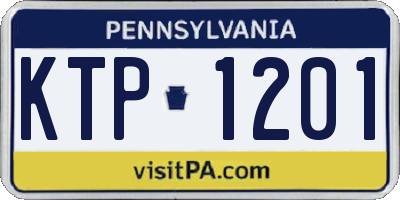 PA license plate KTP1201