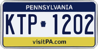 PA license plate KTP1202