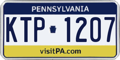 PA license plate KTP1207