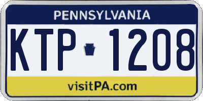 PA license plate KTP1208