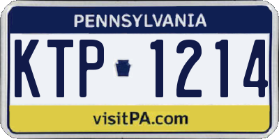 PA license plate KTP1214