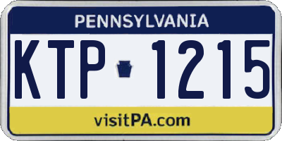 PA license plate KTP1215