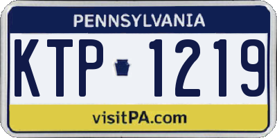 PA license plate KTP1219