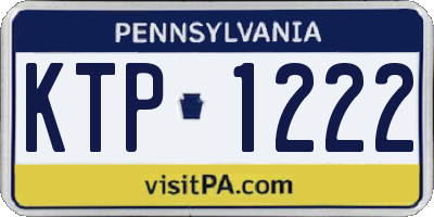 PA license plate KTP1222
