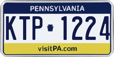 PA license plate KTP1224