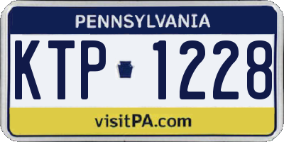 PA license plate KTP1228