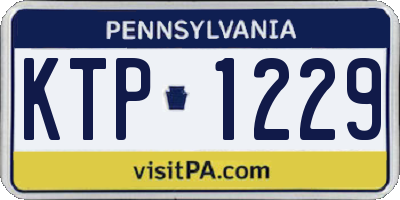 PA license plate KTP1229