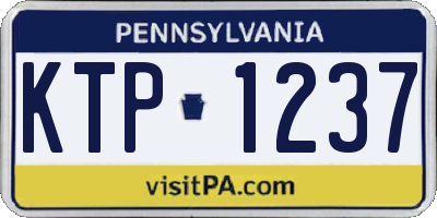 PA license plate KTP1237